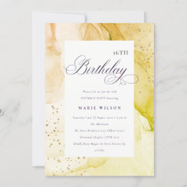Invitación Resumen Pastel Earthy Lime Green Cualquier Cumplea