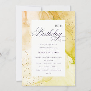 Invitación Resumen Pastel Earthy Lime Green Cualquier Cumplea