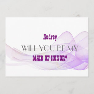 Invitación Resumen púrpura ¿Serás mi HONOR?