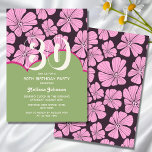 Invitación Resumen Retro Chamomile Floral Green Cumpleaños<br><div class="desc">Invitación de cumpleaños retro con un patrón abstracto de flor de camomila sin fisuras con tipografía vibrante. Los tonos vivos de rosa y verde y las delicadas flores chamíiles crean un ambiente encantador y nostálgico, perfecto para cualquier celebración retro. Completamente personalizable, puede personalizar la invitación con los detalles de su...</div>
