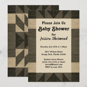 Invitación Resumen tribal azteca Baby Shower antiguo