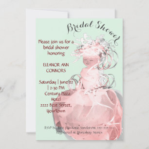 Invitación Resumen Vestido de novia Modelo de primavera ducha
