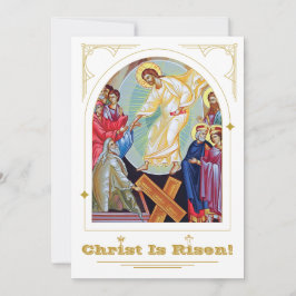 Invitación Resurrección de Cristo "Anastasis" Pascua Ortodoxa