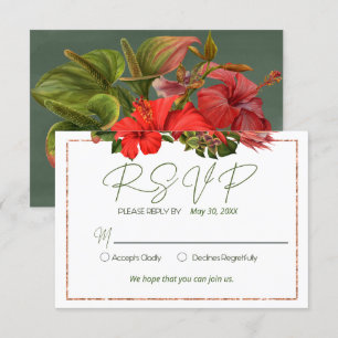 Invitación ResVP botánica de Brisa Tropical