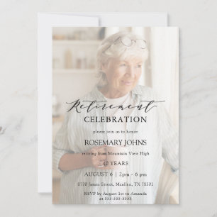 Invitación Retirada de caligrafía moderna y simple