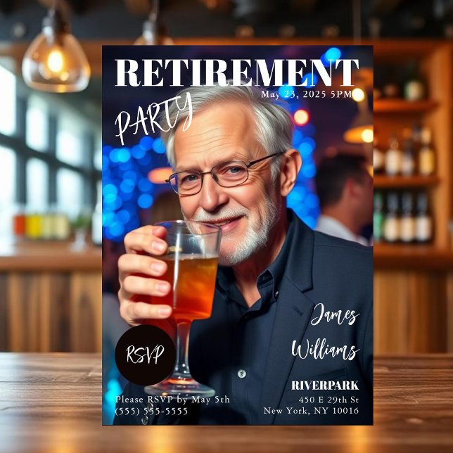 Invitación Retirada de cobertura de revista (Magazine Cover Retirement  Invitation )