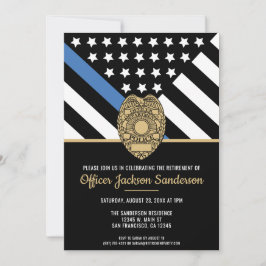Invitación Retirada de la policía Bandera Azul Aplicación de 