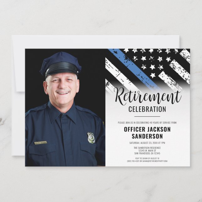 Invitación Retirada del Departamento de Policía de la Policía (Anverso)