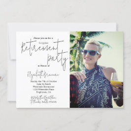 Invitación Retirada Foto Palm Tree Beach Moderno