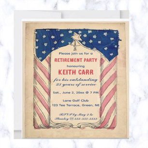 Invitación Retirada Patriótica Editable de EEUU