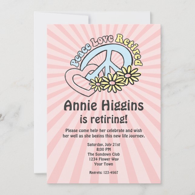 Invitación retirada por amor a la paz (Anverso)