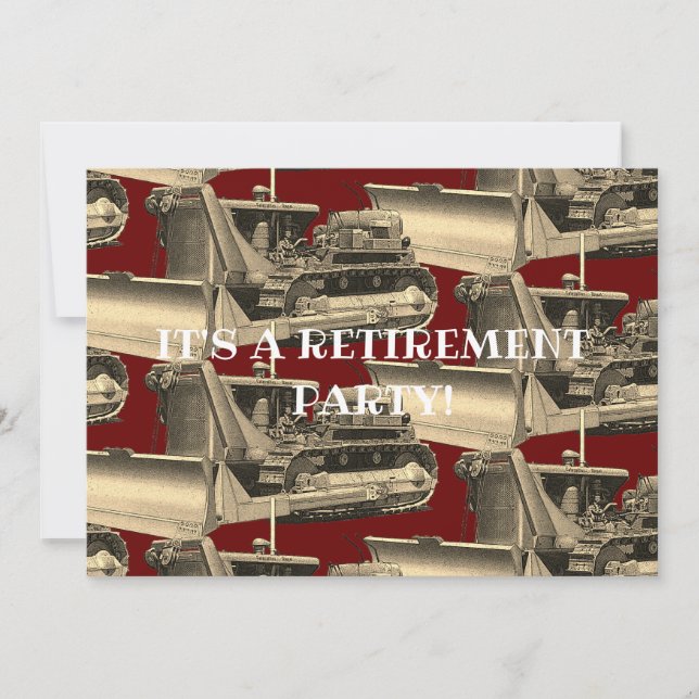 INVITACIÓN RETIRADO DEL INGENIERO OPERATIVO DEL BULLDOZER (Anverso)