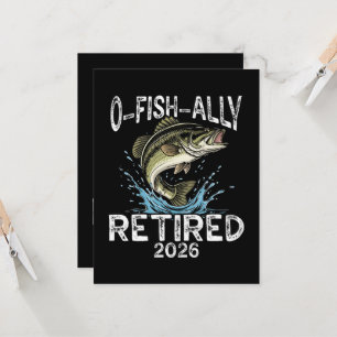 Invitación Retirado O-Fish-Ally 2026 Humor Divertido
