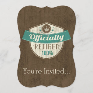 Invitación Retirado oficialmente, retiro del vintage del 100