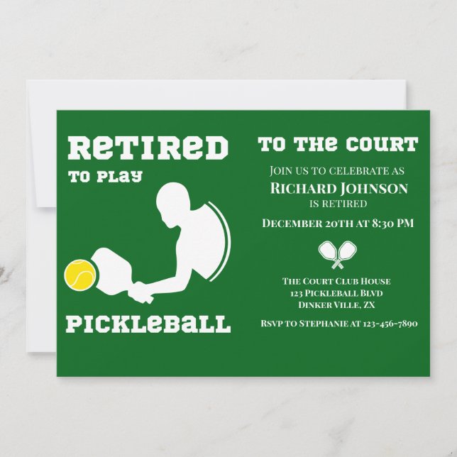 Invitación Retirado para jugar al baloncesto (Anverso)
