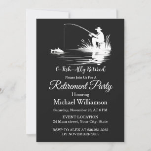 Invitación Retirado Pesca-O-fficialmente Partido de Jubilació