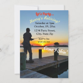 Invitación Retirando el Personalizable de Pescador de Madera