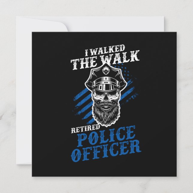 Invitación Retired Police Officer Retirement Policeman Gift (Anverso)