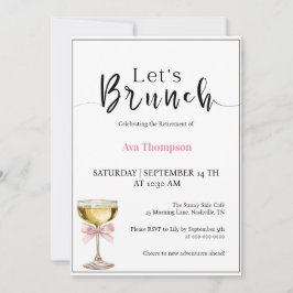 Invitación Retirement Brunch Invitation • Champagne Farewell