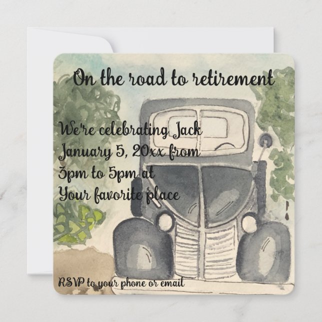 Invitación Retirement party invitation (Anverso)