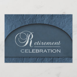 Invitación Retiro azul de piedra cincelado del ejecutivo de