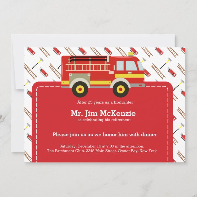 Invitación Retiro de bomberos (Anverso)