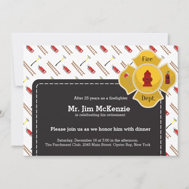 Invitación Retiro de bomberos (Anverso)