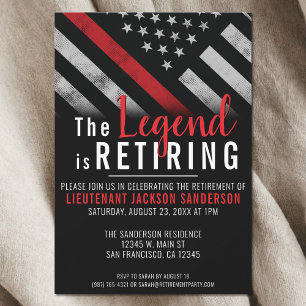 Invitación Retiro de bomberos Fiesta de bomberos de la línea 