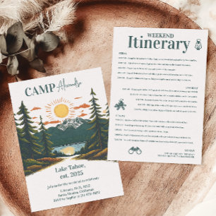 Invitación Retiro de fin de semana de campamento ruso Bachelo
