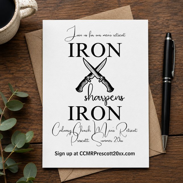 Invitación Retiro de hombres cristianos Simple Iron afila Iro (Subido por el creador)