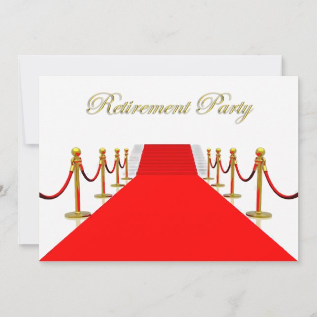 Invitación Retiro de la alfombra roja (Anverso)