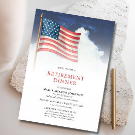 Invitación Retiro de la Bandera Americana Militar