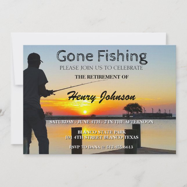 Invitación Retiro de la pesca abandonada (Anverso)