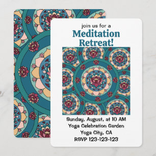 Invitación Retiro de Meditación Flor de Loto Mandala