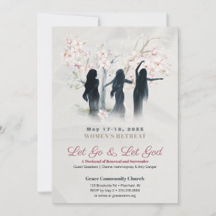 Invitación Retiro de Mujeres Flor de Rosa Suave en la Iglesia