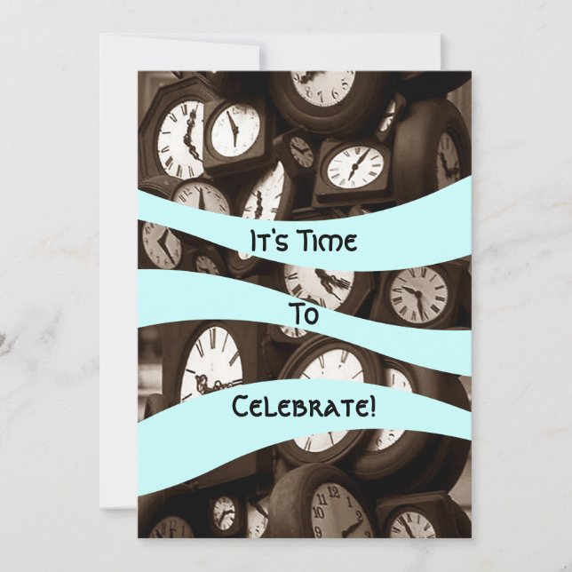 Invitación Retiro del anfitrión es hora de ir de fiesta (Anverso)