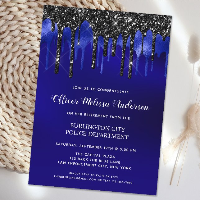 Invitación Retiro elegante de la policía (Subido por el creador)