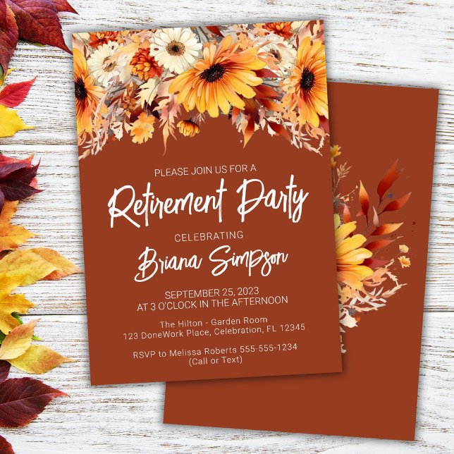 Invitación Retiro floral de terracota (Subido por el creador)