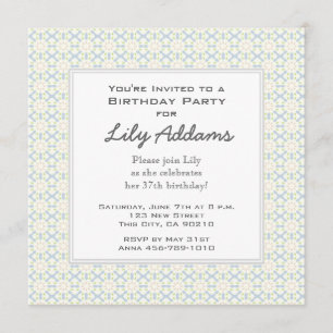 Invitación retra de la fiesta de cumpleaños - cal