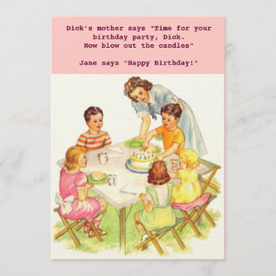 Invitación retra de la fiesta de cumpleaños del