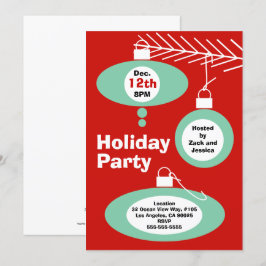 Invitación retra de la fiesta de Navidad