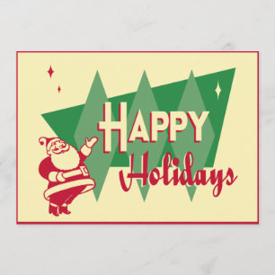 Invitación retra de la fiesta de Navidad de Santa