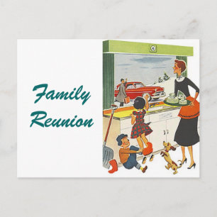 Invitación retra de Renuion de la familia del