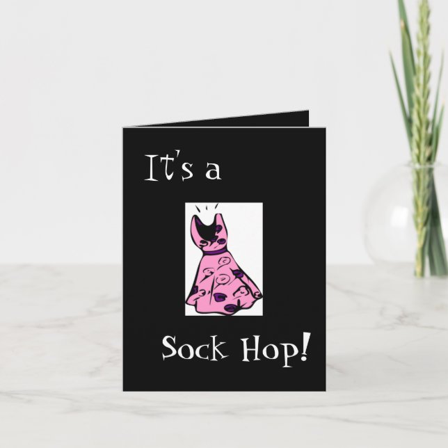 Invitación retra del salto del calcetín de los (Anverso)