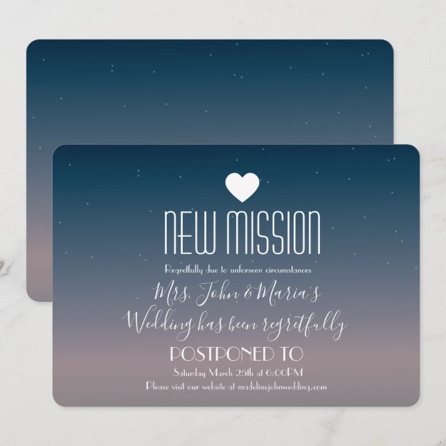 Invitación Retraso de nueva misión de Dreamy Sky (Anverso / Reverso)