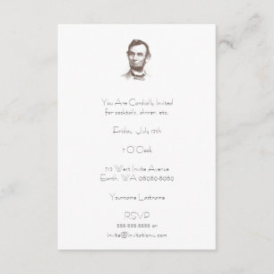 Invitación Retrato de Abraham Lincoln