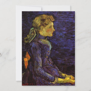 Invitación Retrato de Adeline Ravoux por Vincent van Gogh