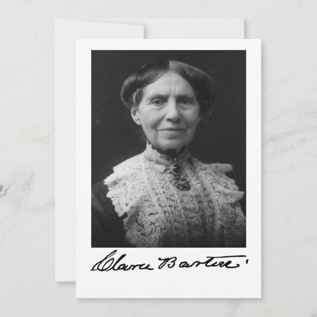 Invitación Retrato de Clara Barton (Anverso)