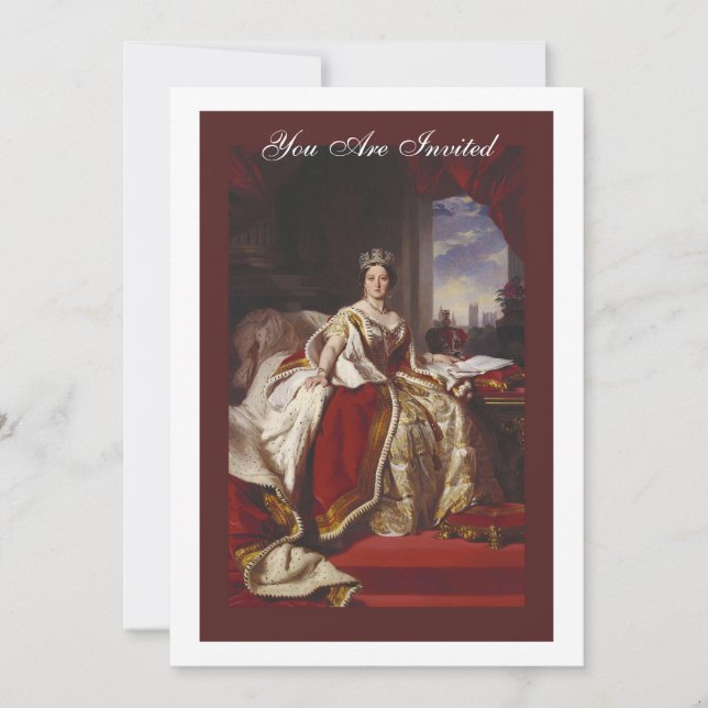 Invitación Retrato de coronación de la reina Victoria (Anverso)