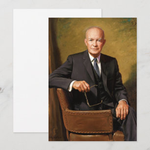 Invitación Retrato de Dwight Eisenhower Presidente de la Casa